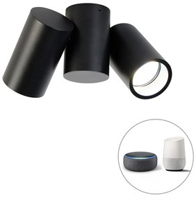 LED Smart spot preto ajustável incl. 2 Wifi GU10 - Michael Design