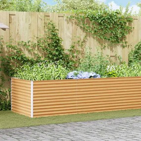 vidaXL Canteiro de jardim elevado 485 x 100 x 68 cm Aço Galvanizado