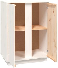 Aparador 60x35x80 cm madeira de pinho maciça branco