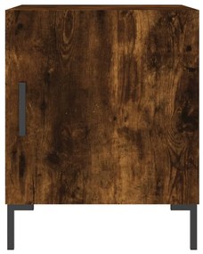 Mesa cabeceira 2pcs 40x40x50cm derivado madeira carvalho fumado