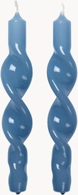 Velas de jantar cónicas artesanais Twist, conjunto de 2