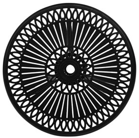 Mesa de jardim 62x62x65 cm alumínio fundido preto
