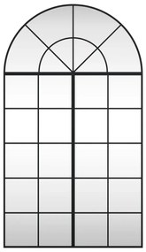 Espelho de parede arqueado 80x140 cm ferro preto
