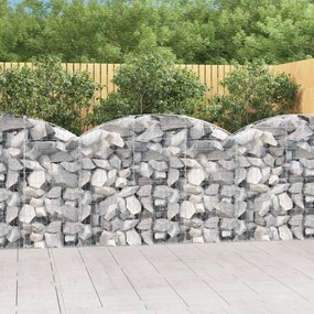 Cesto gabião arqueado 150x30x100/120 cm ferro galvanizado