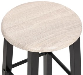 Bancos de bar 2 pcs MDF preto