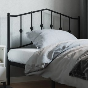 vidaXL Cabeceira de cama 107 cm metal preto