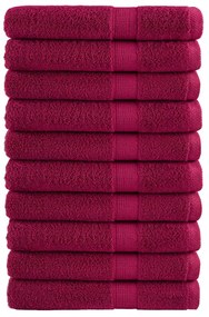 Toalhas premium SOLUND 10 pcs 100x200 cm 600 gsm bordô