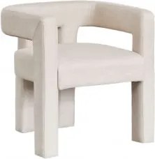 Pack De 2 Poltronas Estofadas Liara Tecido Creme Bege - Sklum