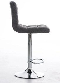 Banco de bar Peru em tecido 46 x 94-114 x 47 cm Cinzento