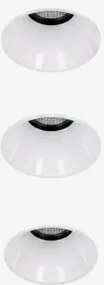 Pack De 3 Downlights Led Embutidos Sem Moldura Trimless Redondos Ø5,3 Cm Em Alumínio Orelva Branco Cálido 2700k & Branco & 8 W & 23º - Sklum