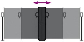 Toldo lateral retrátil 100x600 cm preto