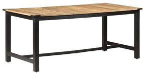 vidaXL Mesa de jantar 180x90x76 cm madeira de mangueira maciça áspera