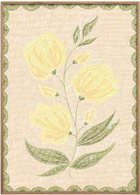 Impressão digital emoldurada Butter Yellow Flowers No. 03