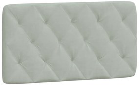 Estrutura de cama sem colchão 100x200 cm veludo cinzento-claro
