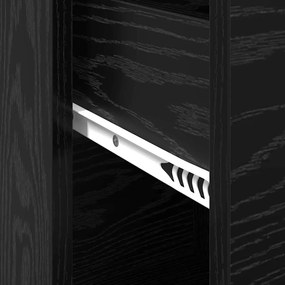 Gabinete de Armazenamento em Carvalho Preto Carvalho Preto