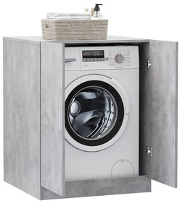 Armário para máquina de lavar roupa cinzento cimento