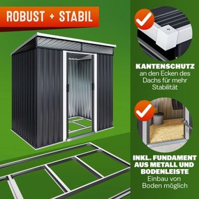 Abrigo Jardim para ferramentas em metal 196x122x180cm antracite
