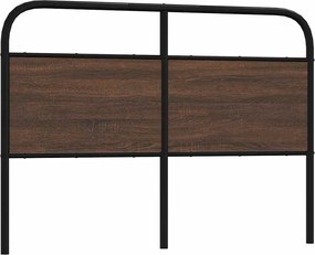 vidaXL Cabeceira de substituição 135cm derivados madeira/aço carvalho castanho