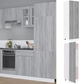 Armário para frigorífico “Lyon” 60x57x207cm cinza sonoma