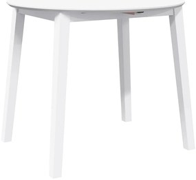 Mesa de jantar madeira seringueira maciça branco