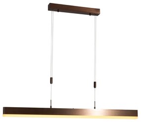 Candeeiro Pendente Ajustável Bronze Escuro c/ LED Dimerizável - Lamba Moderno