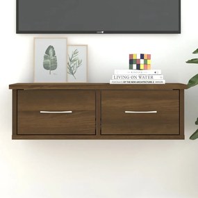vidaXL Armário parede 60x26x18,5cm derivados madeira carvalho castanho