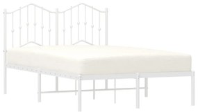 Estrutura de cama com cabeceira 120x200 cm metal branco