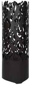 422498 Esschert Design Tambor combustão Flames aço carbono preto FF408