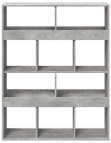 Estante 100x33x125,5 cm derivados de madeira cinzento cimento