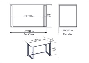 Secretária de Estudo Alfa - Branca - 120x75x60 cm