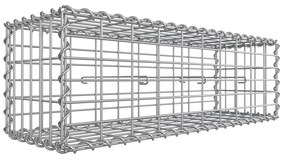 Gabião de jardim em aço galvanizado com malha 5 x 10 cm | SONGMICS | 100 x 30 x 30 cm | prata | GGB133.