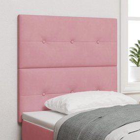 Cabeceira vidaXL Botonê Rosa 90 cm Veludo