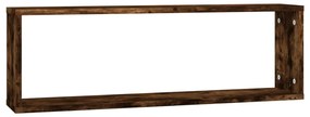 Prateleiras em cubo 2 pcs derivados de madeira carvalho fumado