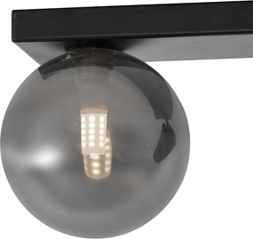 Plafon moderno preto 2-luzes inclinável - Lesly