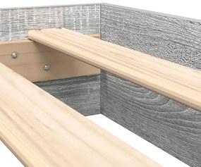 Cama com Estante Cinza Sonoma 90x190 cm Madeira Engenheirada