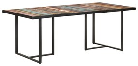 vidaXL Mesa de jantar 200 cm madeira recuperada maciça