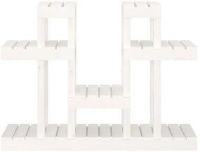 Suporte para plantas 104,5x25x77,5 cm pinho maciço branco