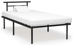 Estrutura de cama 100x200 cm metal preto