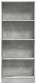 Estante 60x24x143 cm derivados de madeira cinzento cimento