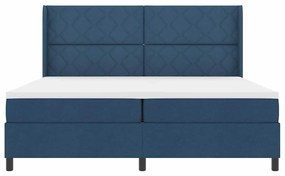Cama com colchão Azul 200 x 200 cm de tecido