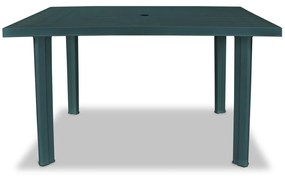 Mesa de jardim 126x76x72 cm plástico verde