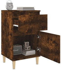 Mesa de cabeceira 40x35x70 cm cor carvalho fumado