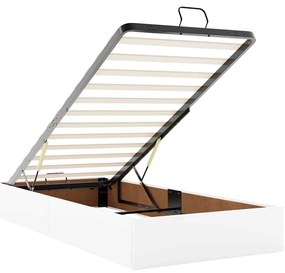 Estrutura de cama otomana sem colchão 100x200 cm branca