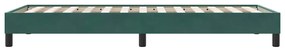 Box Cama de primavera sem Colchão Verde Escuro 90x210 cm Veludo
