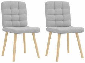 Cadeiras de jantar 2 pcs tecido cinza nuvem