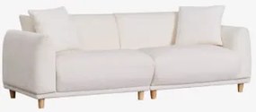 Sofá De 3 Lugares Em Eracli Bouclé Bouclé Branco - Sklum