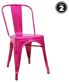 Pack 2 Cadeiras Torix Metalizadas - Rosa metalizado
