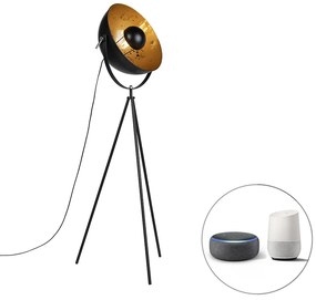 LED Candeeiro de pé inteligente tripé preto com Wi-Fi A60 - Magna 40 Eglip Design,Art Deco,Clássico / Antigo