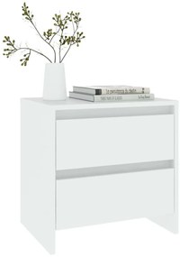 Mesas de cabeceira 2 pcs derivados de madeira branco