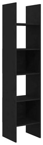 Gabinete de Livros Carvalho preto 40 x 35 x 180 cm